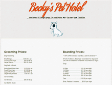 Tablet Screenshot of beckysgroomingandboarding.com